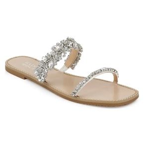 Women’s Badgley Mischka White Embellished Sandals